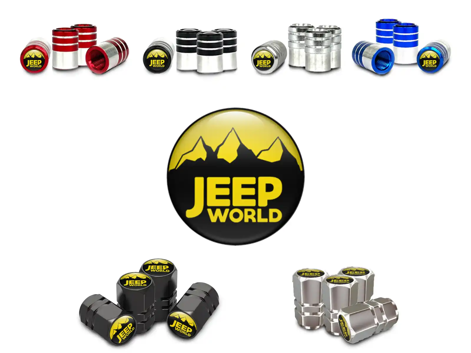 Jeep Copri valvole Bici Acciaio Inox